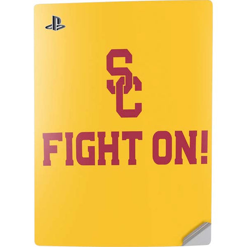 University of Southern California USC Fight On Gold PS5 Digital Edition Console Skin