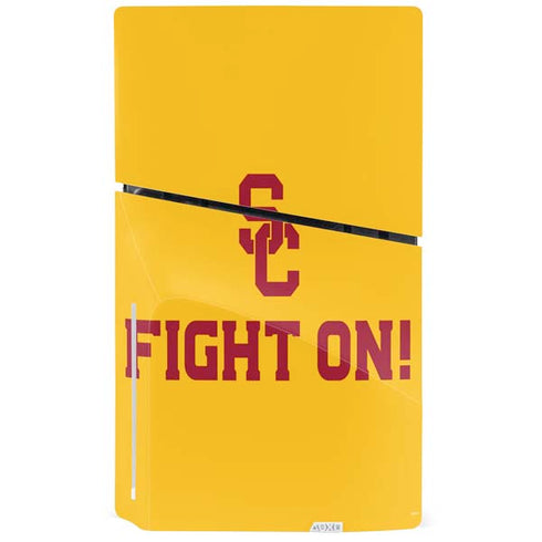 University of Southern California USC Fight On Gold PS5 Slim Disk Bundle Skin