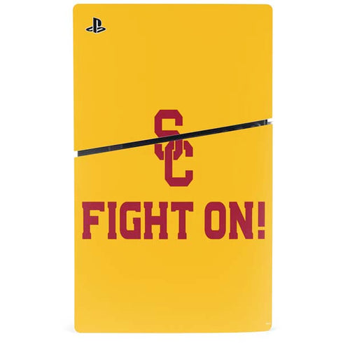 University of Southern California USC Fight On Gold PS5 Slim Disk Console Skin