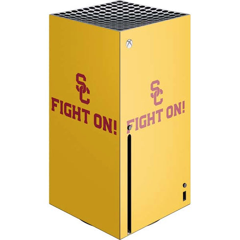 University of Southern California USC Fight On Gold Xbox Series X Console Skin