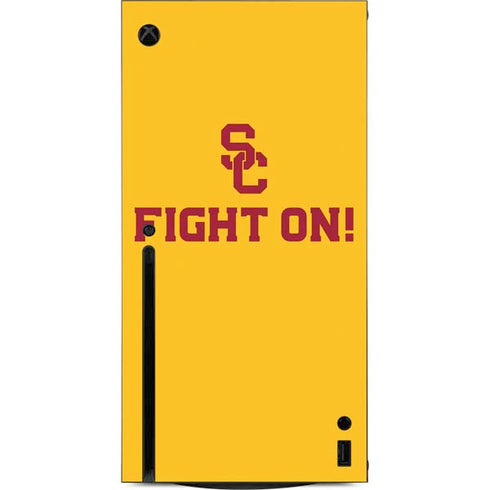 University of Southern California USC Fight On Gold Xbox Series X Console Skin