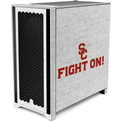 University of Southern California USC Fight On Grey Corsair 4000D Tempered Glass Mid-Tower ATX Case Skin