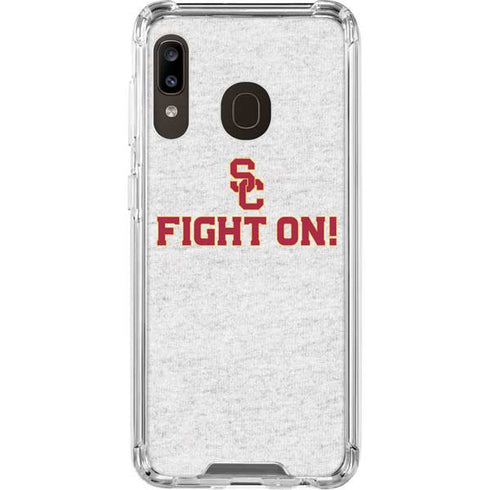 University of Southern California USC Fight On Grey Galaxy A30 Clear Case