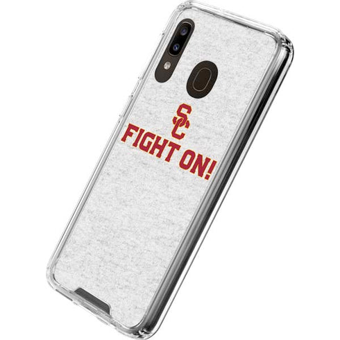 University of Southern California USC Fight On Grey Galaxy A30 Clear Case
