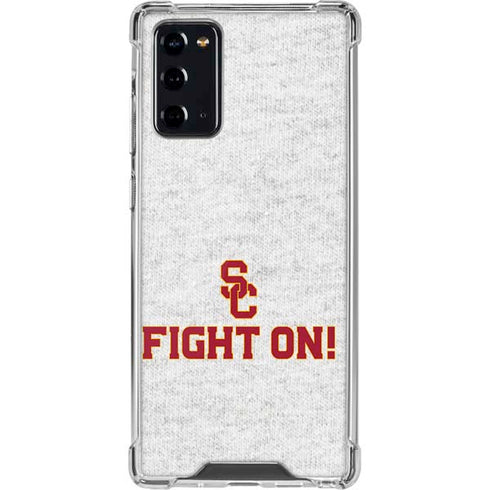 University of Southern California USC Fight On Grey Galaxy Note20 5G Clear Case