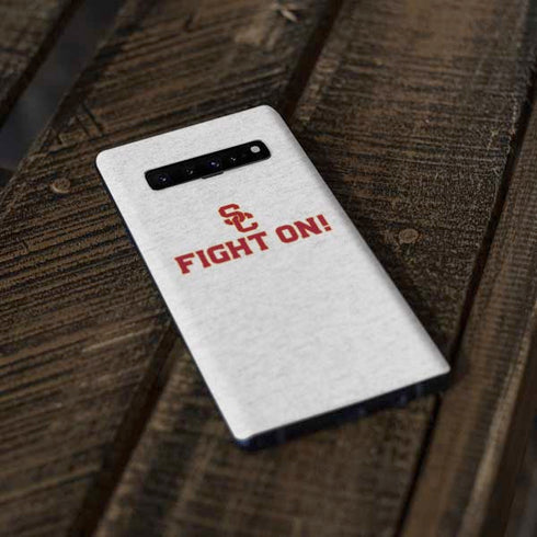 University of Southern California USC Fight On Grey Galaxy S10 Plus Skin