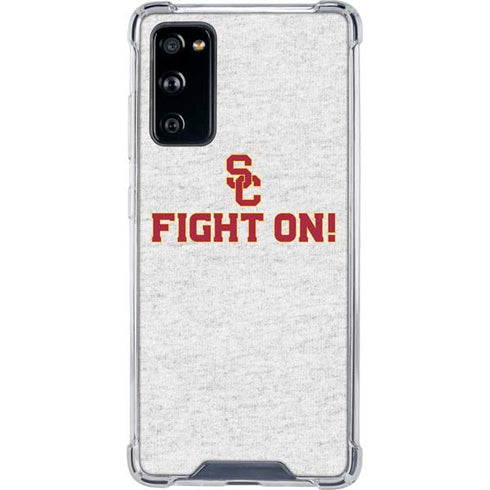 University of Southern California USC Fight On Grey Galaxy S20 FE Clear Case