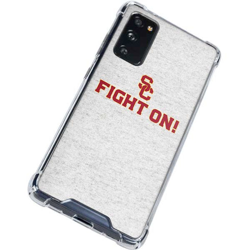 University of Southern California USC Fight On Grey Galaxy S20 FE Clear Case
