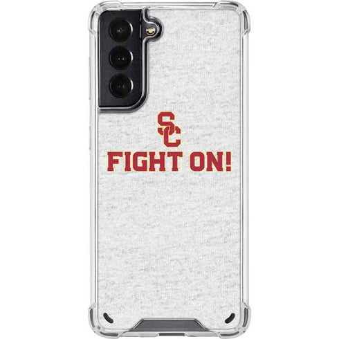 University of Southern California USC Fight On Grey Galaxy S21 5G Clear Case