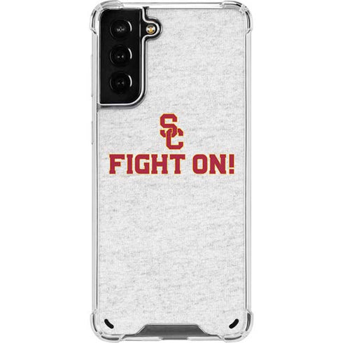 University of Southern California USC Fight On Grey Galaxy S21 Plus 5G Clear Case