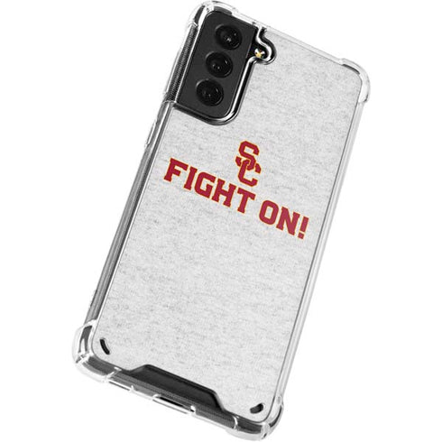 University of Southern California USC Fight On Grey Galaxy S21 Plus 5G Clear Case