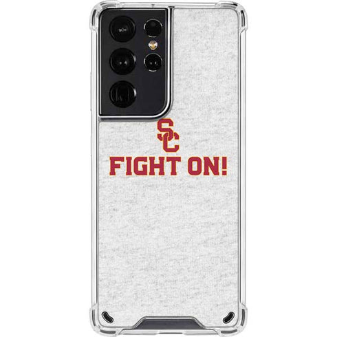 University of Southern California USC Fight On Grey Galaxy S21 Ultra 5G Clear Case