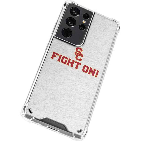 University of Southern California USC Fight On Grey Galaxy S21 Ultra 5G Clear Case
