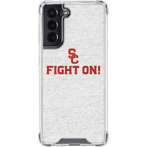 University of Southern California USC Fight On Grey Galaxy S22 Clear Case