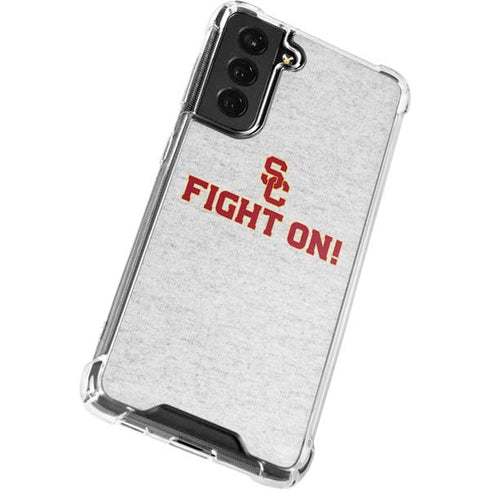 University of Southern California USC Fight On Grey Galaxy S22 Plus Clear Case