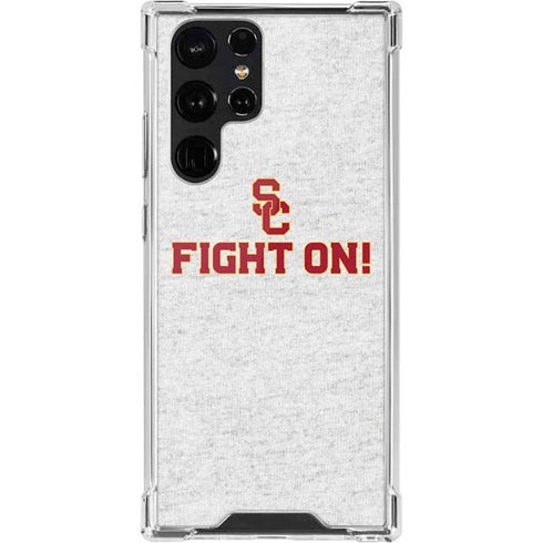 University of Southern California USC Fight On Grey Galaxy S22 Ultra Clear Case