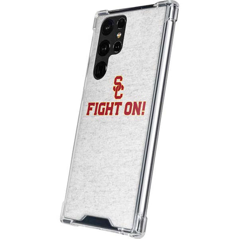 University of Southern California USC Fight On Grey Galaxy S22 Ultra Clear Case