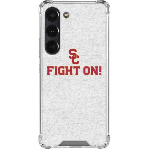 University of Southern California USC Fight On Grey Galaxy S23 Clear Case