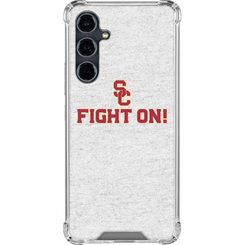 University of Southern California USC Fight On Grey Galaxy S23 FE Clear Case