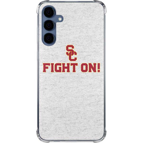 University of Southern California USC Fight On Grey Galaxy S24 Clear Case