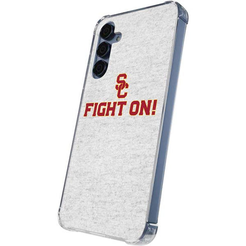 University of Southern California USC Fight On Grey Galaxy S24 Clear Case