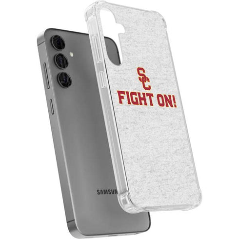 University of Southern California USC Fight On Grey Galaxy S24 Plus Clear Case