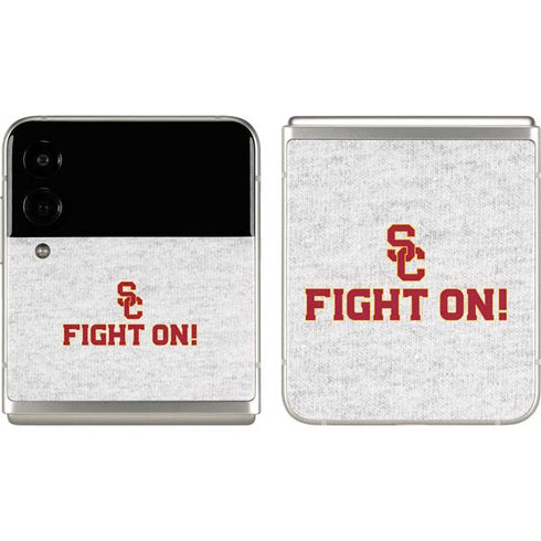 University of Southern California USC Fight On Grey Galaxy Z Flip3 5G Skin