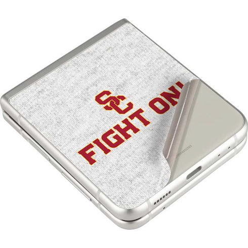 University of Southern California USC Fight On Grey Galaxy Z Flip3 5G Skin