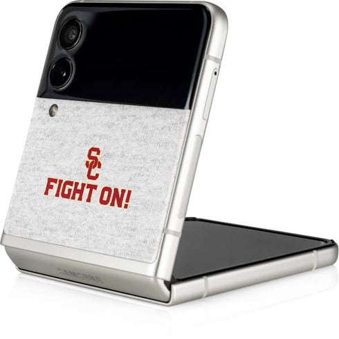 University of Southern California USC Fight On Grey Galaxy Z Flip3 5G Skin