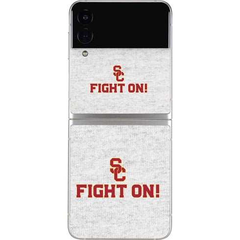 University of Southern California USC Fight On Grey Galaxy Z Flip4 5G Skin