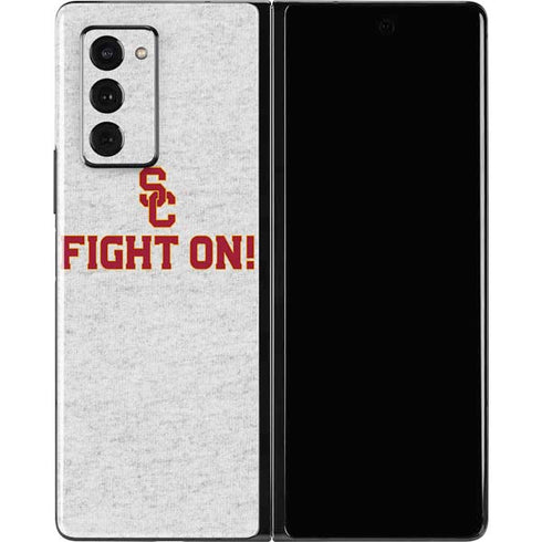 University of Southern California USC Fight On Grey Galaxy Z Fold2 5G Skin