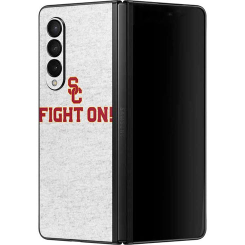 University of Southern California USC Fight On Grey Galaxy Z Fold3 5G Skin