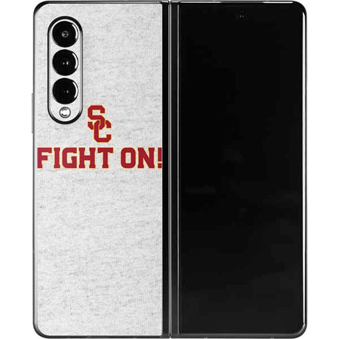 University of Southern California USC Fight On Grey Galaxy Z Fold3 5G Skin