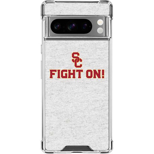 University of Southern California USC Fight On Grey Google Pixel 8 Pro Clear Case