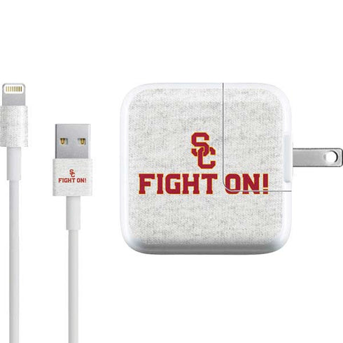 University of Southern California USC Fight On Grey iPad Charger (10W USB) Skin