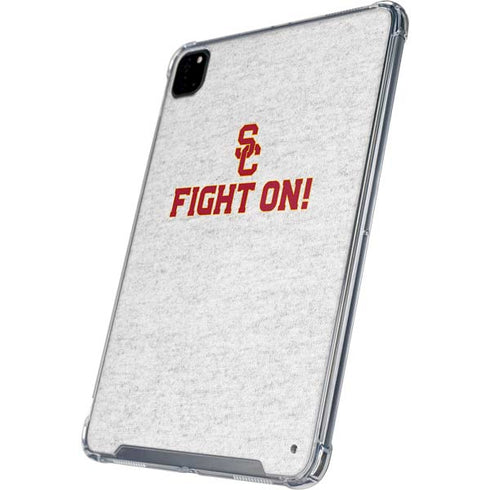 University of Southern California USC Fight On Grey iPad Pro 12.9in (2020) Clear Case