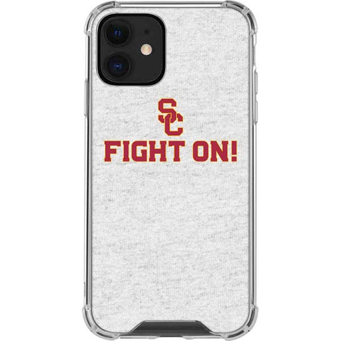 University of Southern California USC Fight On Grey iPhone 12 Mini Clear Case