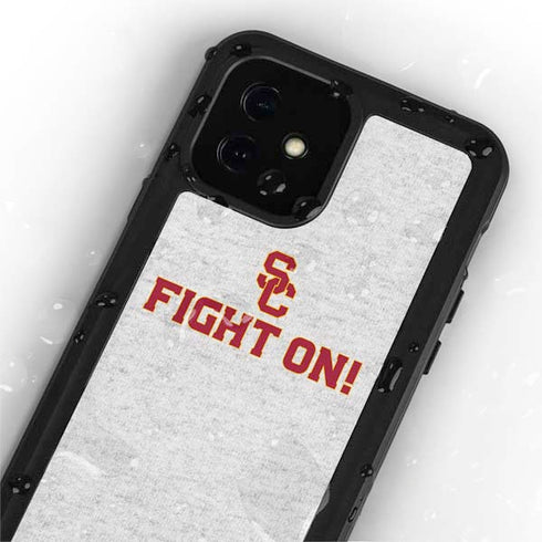 University of Southern California USC Fight On Grey iPhone 12 Mini Waterproof Case