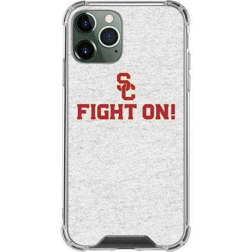 University of Southern California USC Fight On Grey iPhone 12 Pro Clear Case