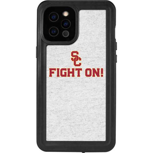 University of Southern California USC Fight On Grey iPhone 12 Pro Max Waterproof Case