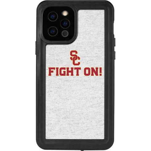 University of Southern California USC Fight On Grey iPhone 12 Pro Waterproof Case