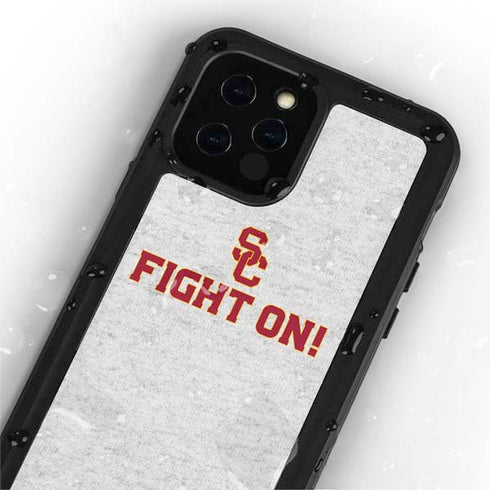 University of Southern California USC Fight On Grey iPhone 12 Pro Waterproof Case