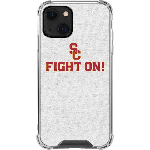 University of Southern California USC Fight On Grey iPhone 13 Clear Case