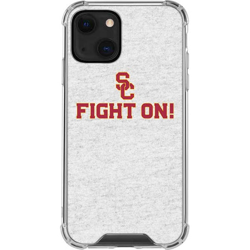 University of Southern California USC Fight On Grey iPhone 13 Mini Clear Case