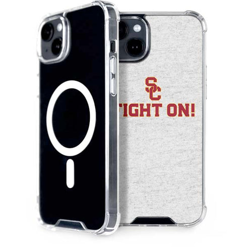 University of Southern California USC Fight On Grey iPhone 15 Plus MagSafe Case
