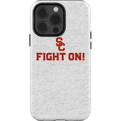 University of Southern California USC Fight On Grey iPhone 15 Pro Impact Case