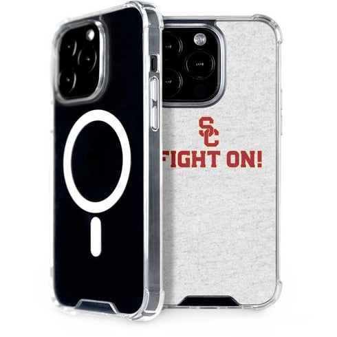 University of Southern California USC Fight On Grey iPhone 15 Pro MagSafe Case