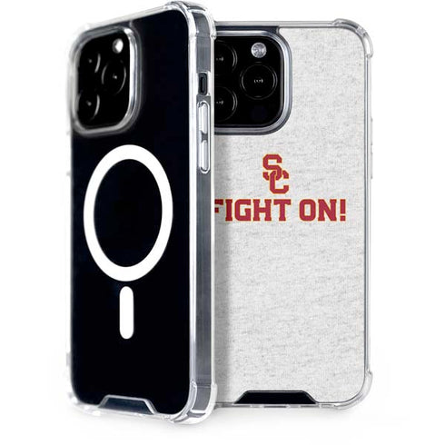 University of Southern California USC Fight On Grey iPhone 14 Pro Max MagSafe Case