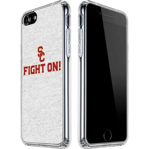 University of Southern California USC Fight On Grey iPhone SE (2nd & 3rd Gen) Clear Case