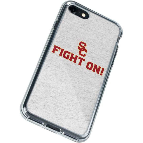 University of Southern California USC Fight On Grey iPhone SE (2nd & 3rd Gen) Clear Case